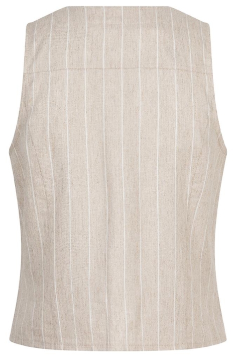 EsQualo gilet linen stripe
